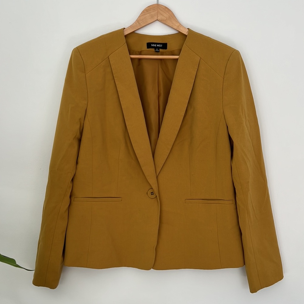 Nine West Mustard Blazer